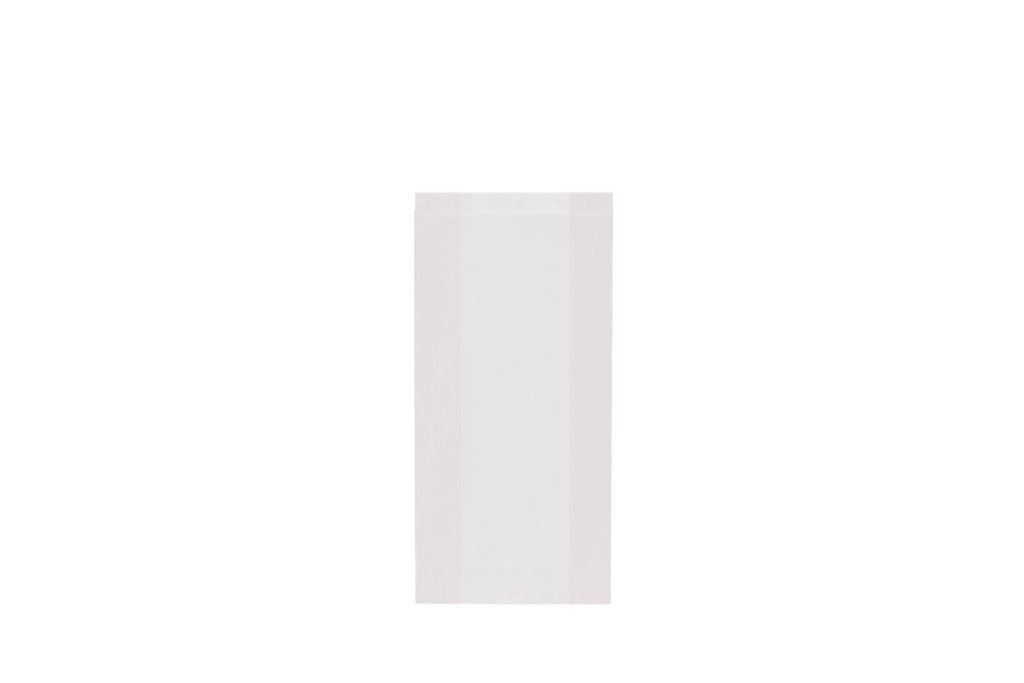 Faltenbeutel Metzgerei, Fleischerei, weiß, unbedruckt, Pergamentersatz, Typ 427, 16 + 6 x 28 cm
